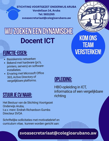 vacature docent ICT