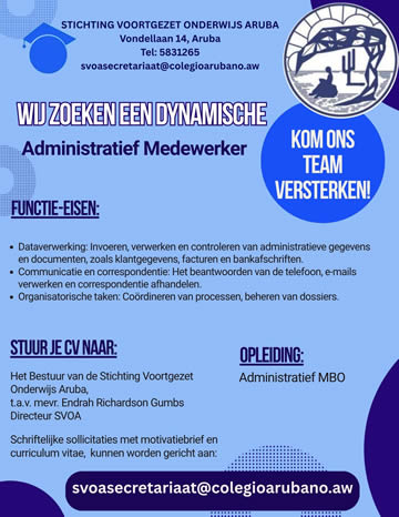 vacature Administratief Medewerker